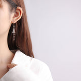 Edgy Triangle Long Earrings