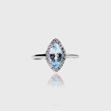 Blue Topaz Marquise Ring