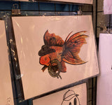 Cowboy Goldfish Art Print
