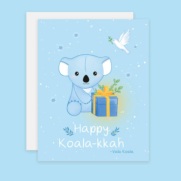 Happy Koala-kkah Hanukkah Card