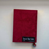 Notebook Wrapped in Kitenge Fabric, Medium- "Berry"