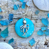 Ocean Inspired Jewelry Set: Octopus Necklace and Octopus Earrings to Symbolize Adaptability
