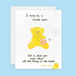 Cute Golden Bear Love Card