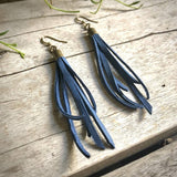 Mini Tassel Earrings - Blue