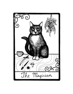 The Magician Tarot Card Cat Art Print