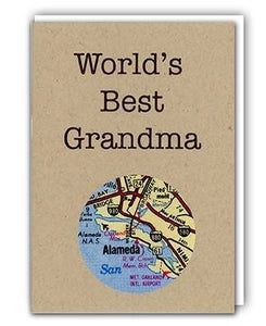 Worlds Best Grandma Mini Map Card