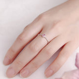 Pink Teardrop Stone Ring