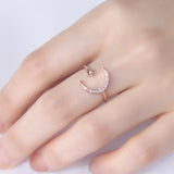 Crescent Moon & Star Ring