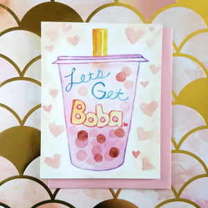 Let’s Get Boba! Greeting Card