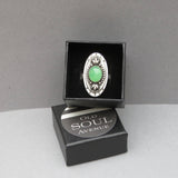New Day Chrysoprase statement ring in Sterling Silver