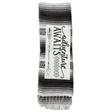 Family Mexican Blanket "Adventure" - Black Throw