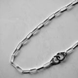 GIA Necklace - Sterling Silver Chain with cuffs