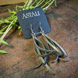 Mini Tassel Earrings - Charcoal/Silver