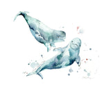 Beluga Whale Watercolor Art Print | Under the Sea