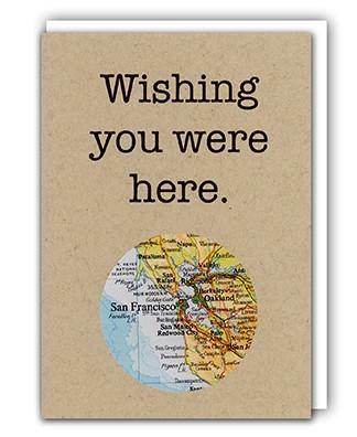 Wishing you were here Mini Map Card