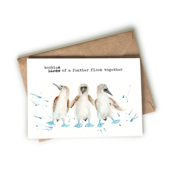 Blue-Footed Boobies Friendship Flock Card