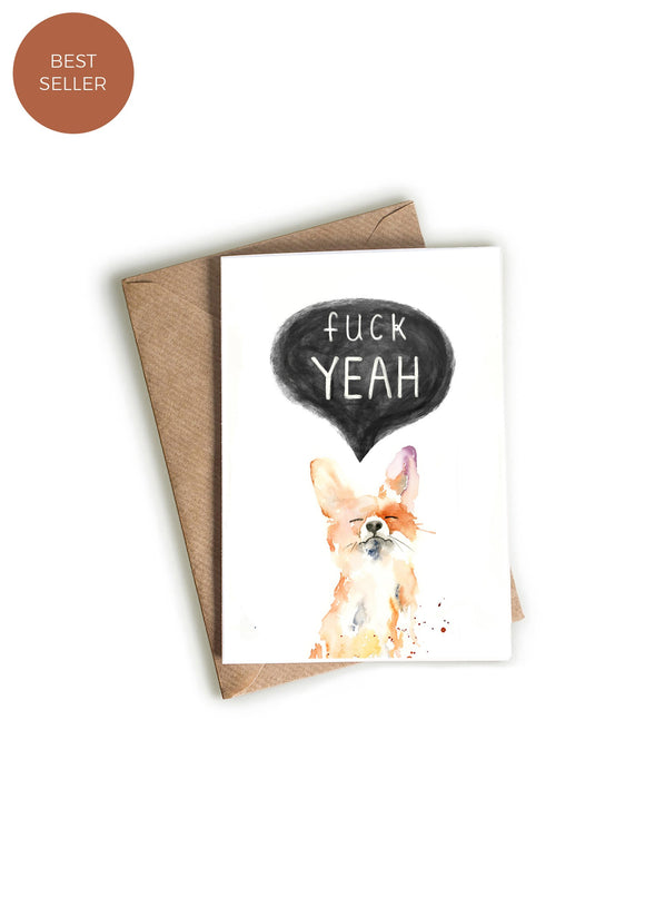 F- Yeah! Fox Greeting Card