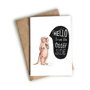 Hello from the Otter-side Card