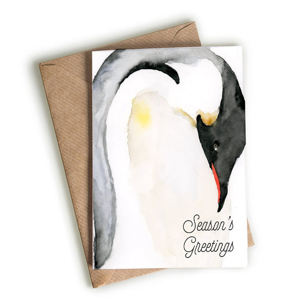 Emperor Penguin Season's Greetings Card
