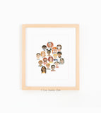 "We are One Human Race" - Diversity Watercolor Art Print