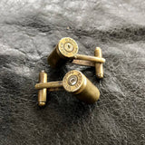 9mm Bullet Cuff Links - Antique Brass