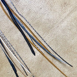 Mini Feather Earrings - Black &amp; Fawn