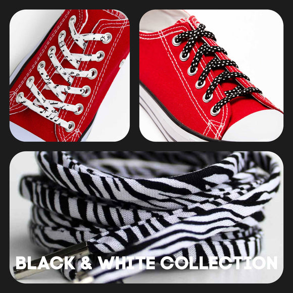 Cute Laces - Black & White Collection - Pack of Three