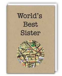World's Best Sister Mini Map Card