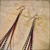 Mini Feather Earrings - Fawn &amp; Grizzly