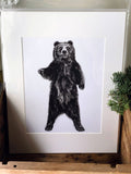 Hullo Bear: Woodland Wildlife Series Art Print