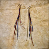 Mini Feather Earrings - Fawn &amp; Grizzly