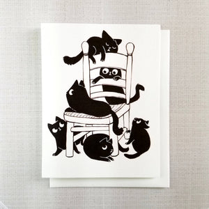 Cat Chair Greeting Card