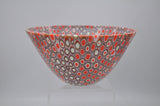 Orange and White murrine bowl