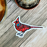 Music Cardinal Bird Sticker