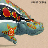 "Polychromatic Hippo" Print