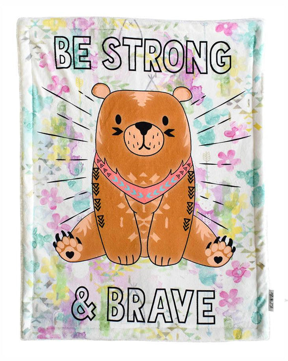 Be Strong Plush Baby Blanket
