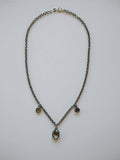 JONNA MINI Black Silver Necklace 'Rutilated Quartz'