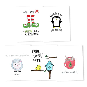 Holiday Themed Pun Cards Set 2