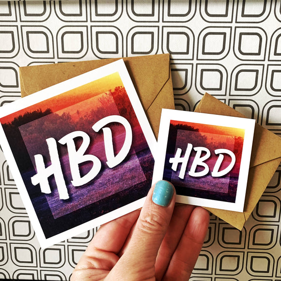 Happy Birthday HBD Greeting Card