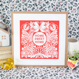 Home Sweet Home Fraktur inspired art print by exit343design