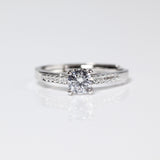 Round 0.5 Carat Pave Setting Ring