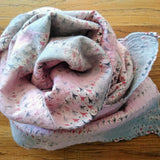SHERPA Wool felted silk scarf - Powder