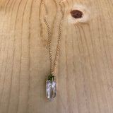 Clear Laser Quartz Point Necklace