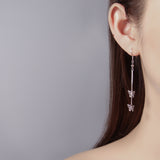Tiny Butterfly Dangle and Drop Earrings