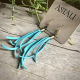 Mini Tassel Earrings - Turquoise