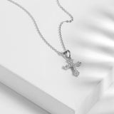 Dainty Edgy Cross Necklace