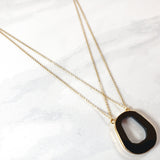 JONNA Double-Strap Necklace 'Black Onyx'