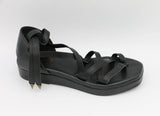 barcelona black sandals + 2 straps gift set