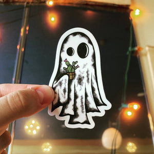 Cactus Ghost Sticker