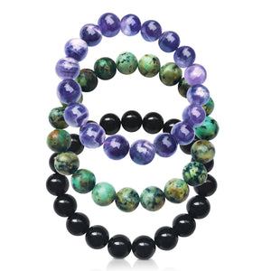 Bracelets to Avoid Bad Dreams - Amethyst, Turquoise, Onyx